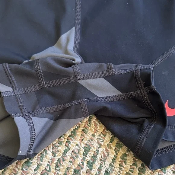 Nike Women's Black and Gray Athletic Shorts - Picture 2 of 5